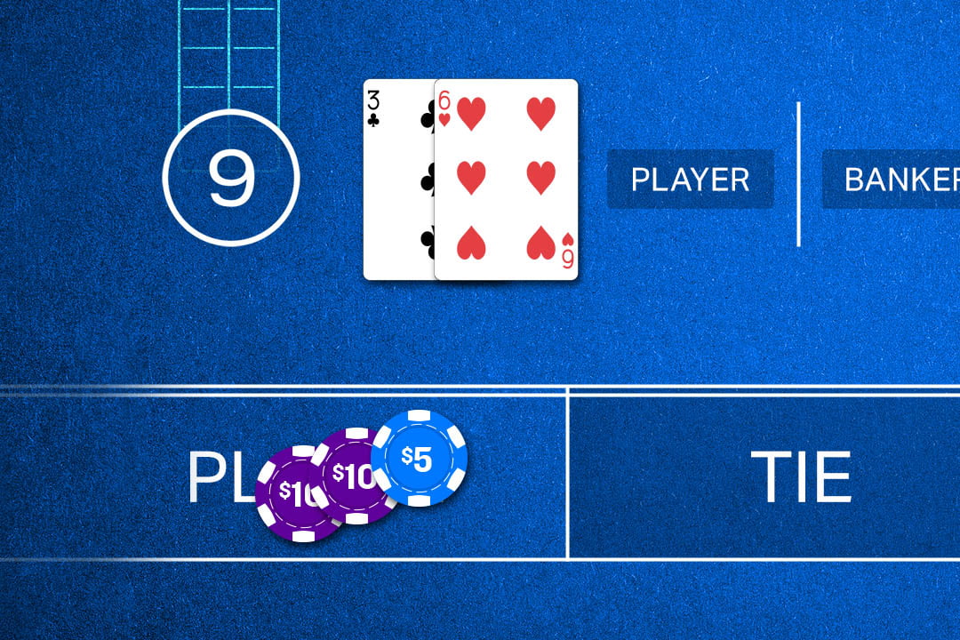 Baccarat game in action