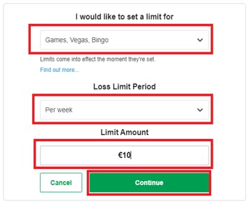 Limit Adjustment Panel