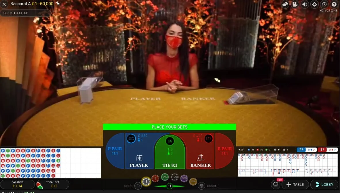 Offline Baccarat Atmosphere