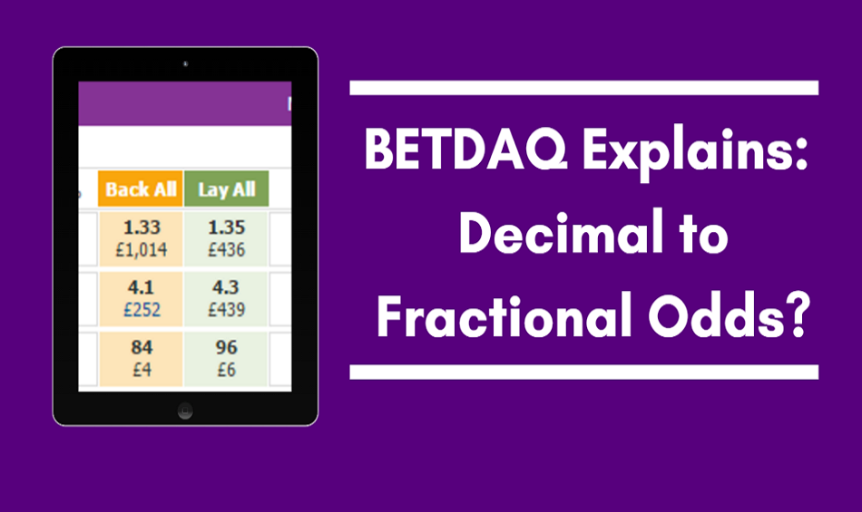 Conversion chart for betting odds