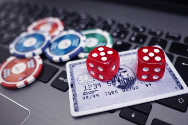Casino environment with slot machines