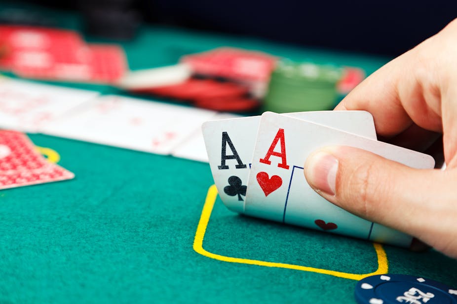 Poker cards and chips